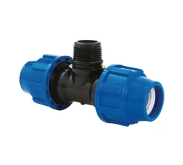 Teu KPE cu filet exterior 25 x 3/4" x 25