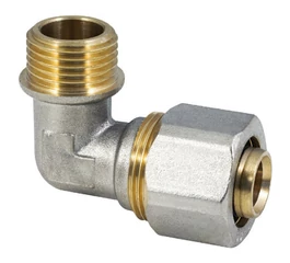 Cot strangere pentru teava multistrat, 16 mm x 1/2", filet exterior, APE Cot strangere pentru teava multistrat, 16 mm x 1/2", filet exterior, APE