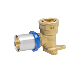 Cot perete presare 20 x 1/2", APE RACCORDERIE, alama, pentru tevi multistrat