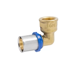 Cot presare 16 x 1/2", filet interior, APE RACCORDERIE, alama, pentru tevi multistrat
