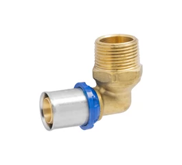 Cot presare 20 x 3/4", filet exterior, APE RACCORDERIE, alama, pentru tevi multistrat