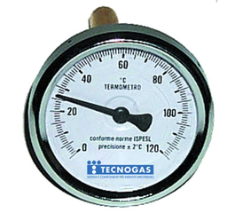 Termometru axial 1/2" 120grC cad. 80mm 50mm TECNOGAS R02958