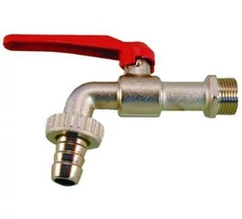 Robinet de gradina, dublu serviciu, de 1/2", cu bila si maner din aluminiu, FIV Robinet de gradina, dublu serviciu, de 1/2", cu bila si maner din aluminiu, FIV