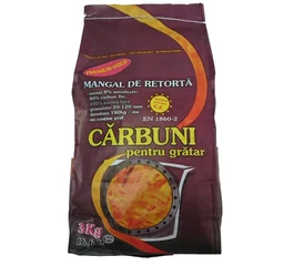Sac de cărbuni pentru grătar grill cu greutatea de 3 kg