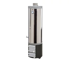 Boiler de baie pe lemne cu focar, inox, 120 l, din tabla de 2 mm, usa fonta