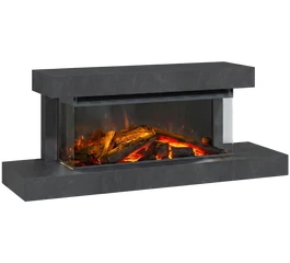 Șemineu electric cu ramă antracit, 1–2 kW, La Nordica LUMEN 870, lățime 870 mm