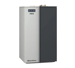 Cazan compact pe peleti 4,1 - 15 kW puterea termica nominala, pentru 431 m3, arzator cu autocuratire, display Black Mask cu Wi-Fi integrat, PK15, La Nordica-Extraflame