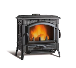 Semineu pe lemne din fonta 11.9 kW pentru 338 m3 cu geam ceramic Isotta Evo La Nordica-Extraflame