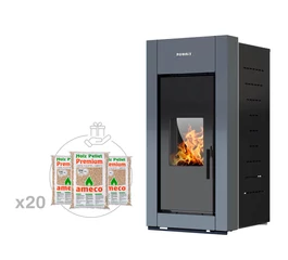 Termosemineul pe peleti tip centrala din otel BURNiT Trend 20 kW