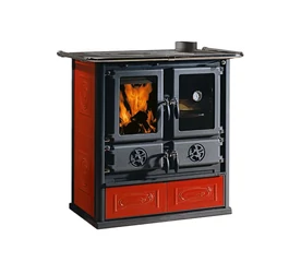 Soba de gatit cu plita si cuptor pe lemne, 7.9 kW, pentru 226 m³, ROSETTA 5.0, Bordeaux, La Nordica-Extraflame