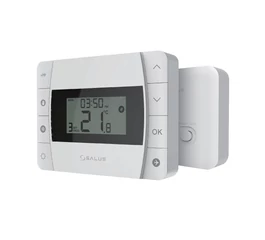 Termostat digital programabil RF 868 MHz, Salus DT500RF, montaj perete/birou, pe baterii 2xAA, anti-îngheț, algoritm ITLC, contact liber de potențial
