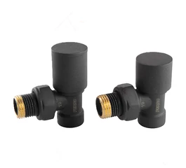 Set robinete radiator decorativi tur/retur coltari antracit ZGB31AT FERRO