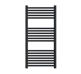 Calorifer portprosop pentru baie decorativ negru drept cu 18 tevi 500 x 1000 437 W