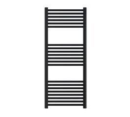 Calorifer portprosop pentru baie decorativ negru drept cu 21 tevi 500 x 1200 535 W