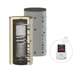 Rezervor de acumulare 800 l cu 1 serpentina pentru incalzire si cu 1 serpentina pentru prepararea apa calda menajera SUNSYSTEM