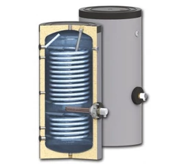 Boiler 300 litri cu 2 serpentine marite pentru pompe de caldura 09030107203004 SUNSYSTEM Boiler 300 litri cu 2 serpentine marite pentru pompe de caldura 09030107203004 SUNSYSTEM