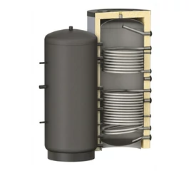 Rezervor de acumulare izolat 2 serpentine, 1000 l, SUNSYSTEM PR2