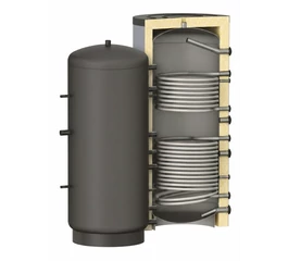 Rezervor de acumulare izolat 2 serpentine, 1000 l, SUNSYSTEM PR2