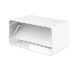 Conector tub rectangular PVC, cu clapeta anti-retur, pentru tubulatură ventilație, 120 x 60 mm, 7171, VENTS