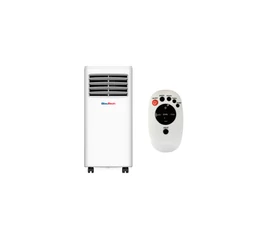 Aparat de aer condiționat portabil mobil, 7000 BTU, 2050 W, clasa A, funcție ventilație cu răcire, programator, mod dormitor, telecomandă, Blautech Premium Plus