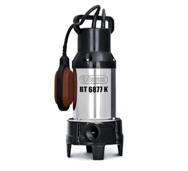 Pompă submersibilă pentru ape uzate cu tocător și flotor, corp inox și hidraulică din fontă, Elpumps BT 6877 K, 1600 W, Hmax 18 m, până la 26 m³/h, particule până la 30 mm, racord 1 1/4”