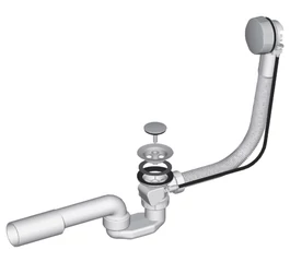 Sifon cadă baie automat PP, H 650 mm, grilă Ø 70 mm, scurgere Ø 40/50 mm, LIV 196915