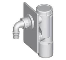 Sifon masina de spalat incastrat PP, scurgere Ø 50 mm, LIV 195546