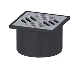 Piesa superioara de montaj cu gratar otel inox, DN 125, 48165, KESSEL