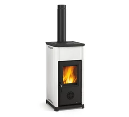 Semineu pe lemne 7 kW cu geam ceramic alb TEA 5.0 La Nordica-Extraflame