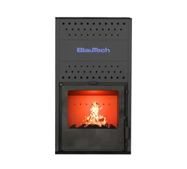 Termoșemineu pe lemne negru BlauTech BT-HIDRO20 A – 18.4 kW pentru încălzire centrală