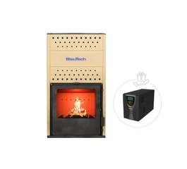 Termoșemineu pe lemne bej BlauTech BT-HIDRO20 B – 18.4 kW pentru încălzire centrală