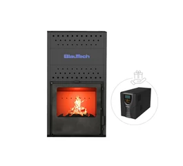 Termoșemineu pe lemne antracit BlauTech BT-HIDRO20 A – 18.4 kW pentru încălzire centrală