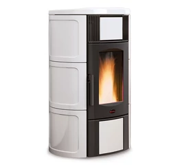 Termosemineu pe peleti, tip centrala, 5,4–19 kW, putere transmisa apei 4,0–14,7 kW pentru 545 m3, Iside Idro 5.0, La Nordica-Extraflame, culoare alb