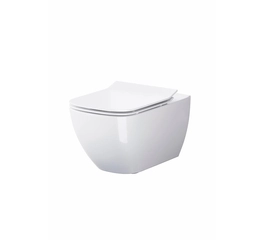 Set B245 vas WC suspendat VIRGO CleanOn fixare ascunsa capac duroplast slim inchidere lenta demontare rapida Cersanit