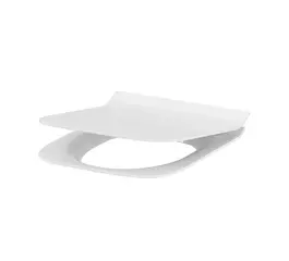 Capac WC subtire Crea rectangular duroplast, antibacterian, inchidere lenta, demontare rapida cu un buton CERSANIT K98-0178
