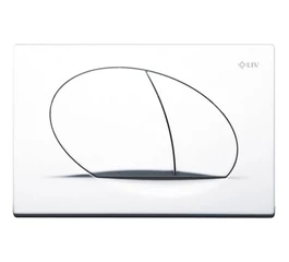 Buton de acționare pentru rezervor WC încastrat dual, LIV, SELENITE DUO, alb, pentru cisterne 7512/7522/9012/9052, 195853