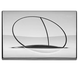 Buton de acționare pentru rezervor WC încastrat dual, LIV, SELENITE DUO, crom lucios, pentru cisterne 7512/7522/9012/9052, 195872