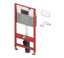Modul și rezervor WC incastrat TECE Base 9400400, 500 x 1120 mm, 10 L, plus clapeta de acționare și sistem de fixare TECEbase
