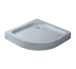 Cădiță de duș 90 x 90 cm semirotund, cu sifon și suport, T01 GOBE Standard