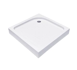 Cădiță de duș pătrată cu sifon și suport 90 x 90 cm GOBE Standard