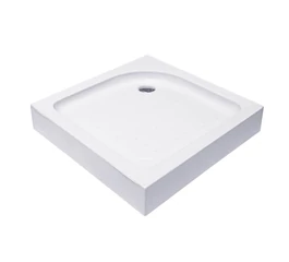 Cădiță de duș 80 x 80 cm pătrată, cu sifon și suport, T01 GOBE Standard