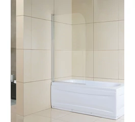 Paravan pentru cadă, cu dimensiunile 75 x 135 cm, din sticla securizată de 5 mm, transparent, GLADYS