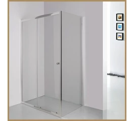 Cabina de dus patrata din sticla securizata si aluminiu, 120 x 90 cm, GLADYS