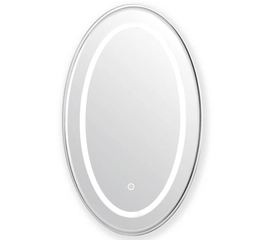 Oglinda baie ovala cu sistem de iluminare LED lumina rece 6500K 80 x 50 cm GLADYS
