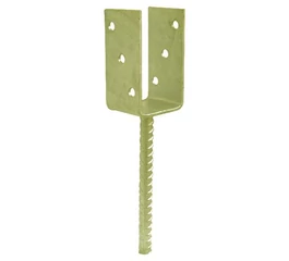Suport stalp galben zincat tip U cu tija 91x60x120/4mm