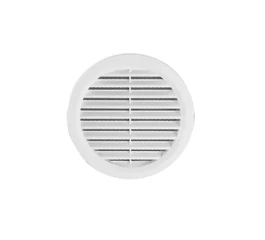 Grila ventilatie rotunda plastic alb usa 110mm