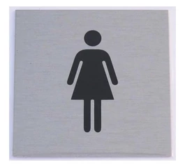 Indicator autoadeziv aluminiu 'toaleta femei'' 60x60mm