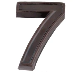 Numar de casa ceramic maro "7" 12cm