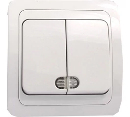 Intrerupator dublu cu LED ST ECO 05212 Intrerupator dublu cu LED ST ECO 05212