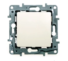 Buton ,Intrerupator cu revenire montabil incastrat in doza de aparat ,pentru uz interior, culoare bej, LEGRAND, NILOE